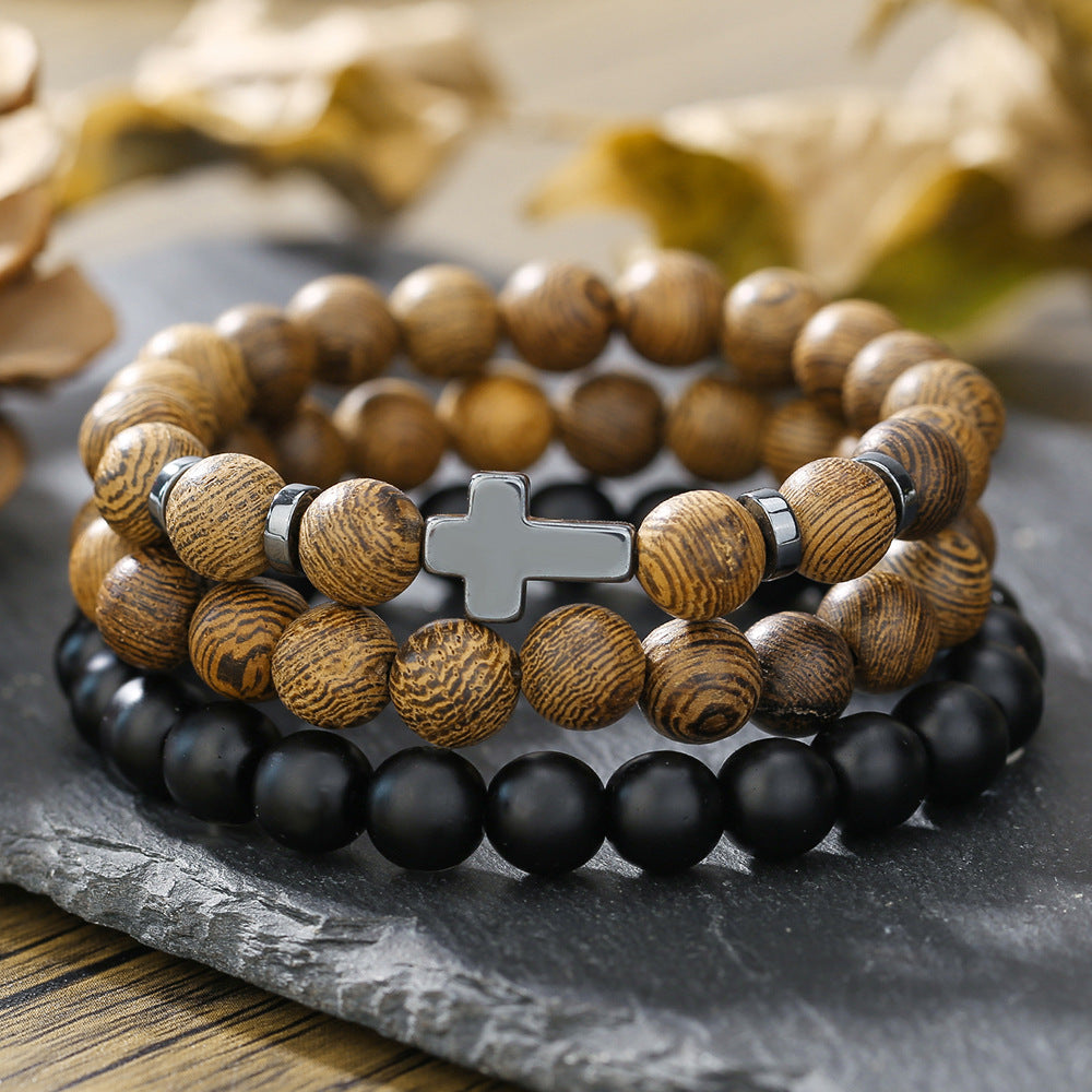 Wholesale New Coconut Shell Wood Chip Multilayer Bracelet Set